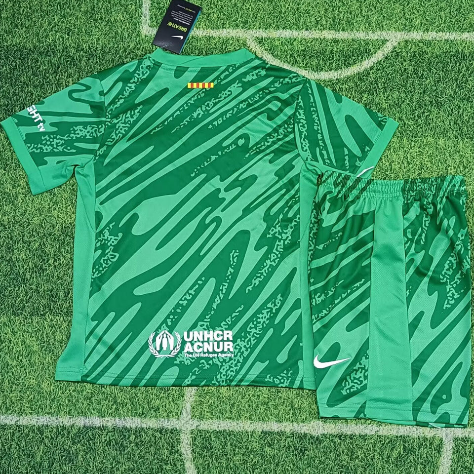Jersey 2024/25 Barcelona Portero Manga corta Niño