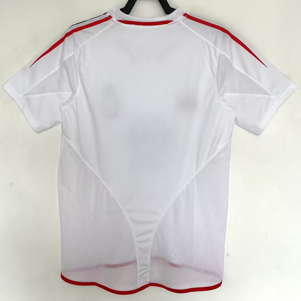 jersey 2004/2005 ac milan visitante manga corta versión fan retro