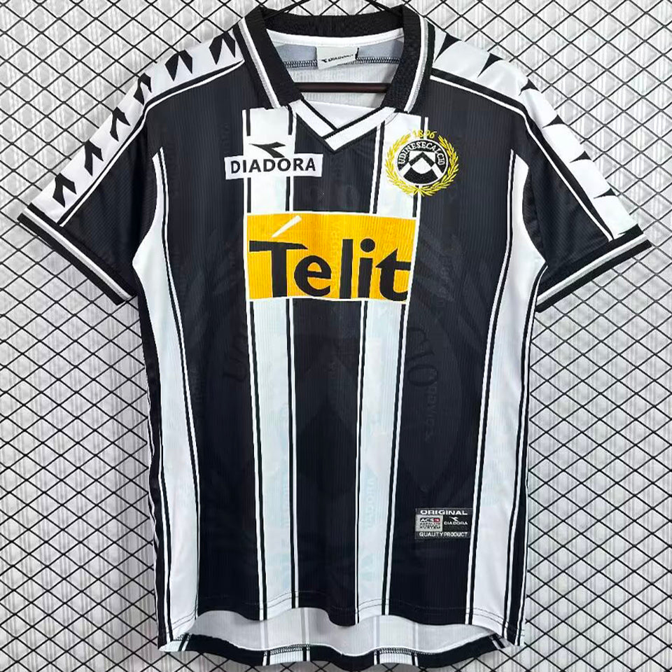 jersey 1999/2000 udinese local manga corta versión fan retro