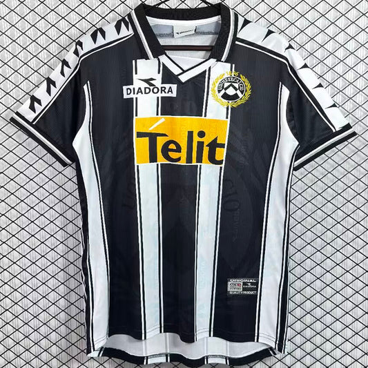 Jersey 1999/2000 Udinese Local Manga corta Versión Fan Retro