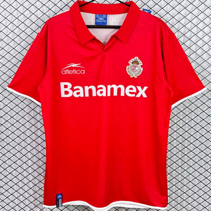 Jersey 2003/2004 Deportivo Toluca Local Manga corta Versión Fan Retro