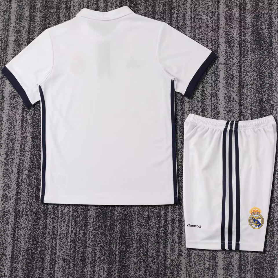 Jersey 2016/17 Real Madrid Local Manga corta Niño Retro