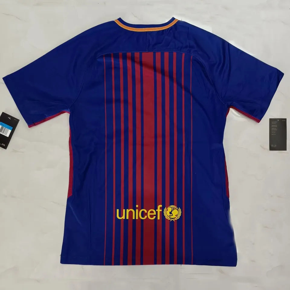 Jersey 2017/18 Barcelona Local Manga corta Versión Fan Retro