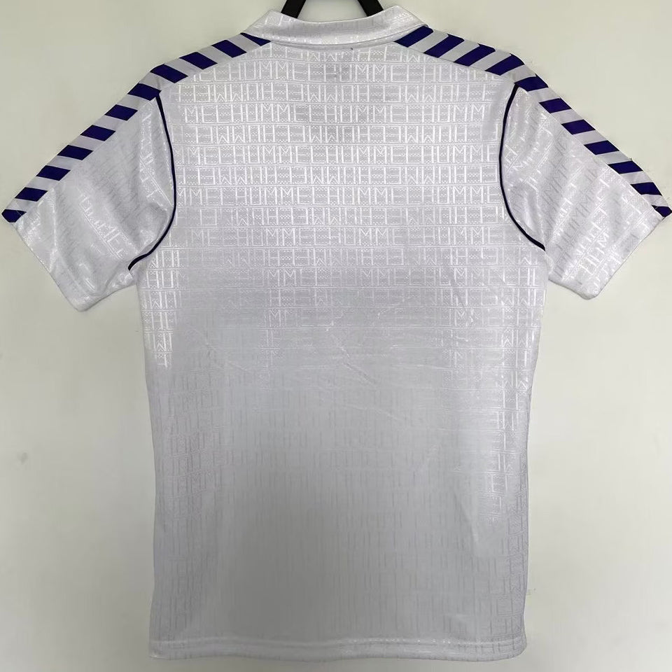 jersey 1989/90 real madrid local manga corta versión fan retro