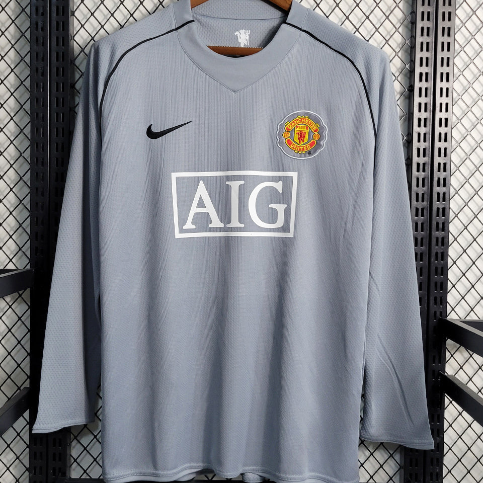 jersey 2007/08 manchester united especial manga larga versión fan retro