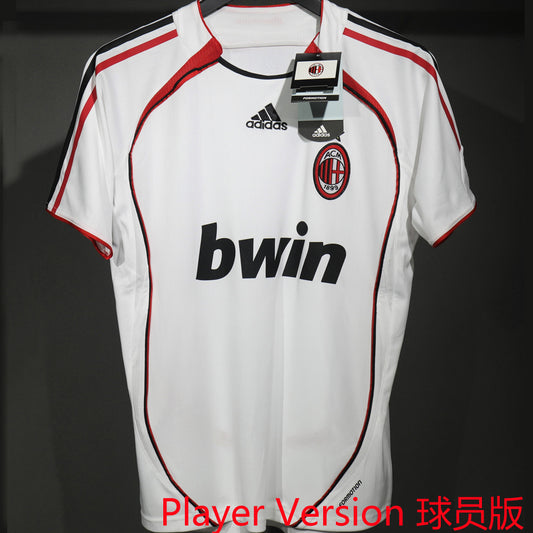 Jersey 2006/07 AC Milan Visitante Manga corta Versión Jugador Retro