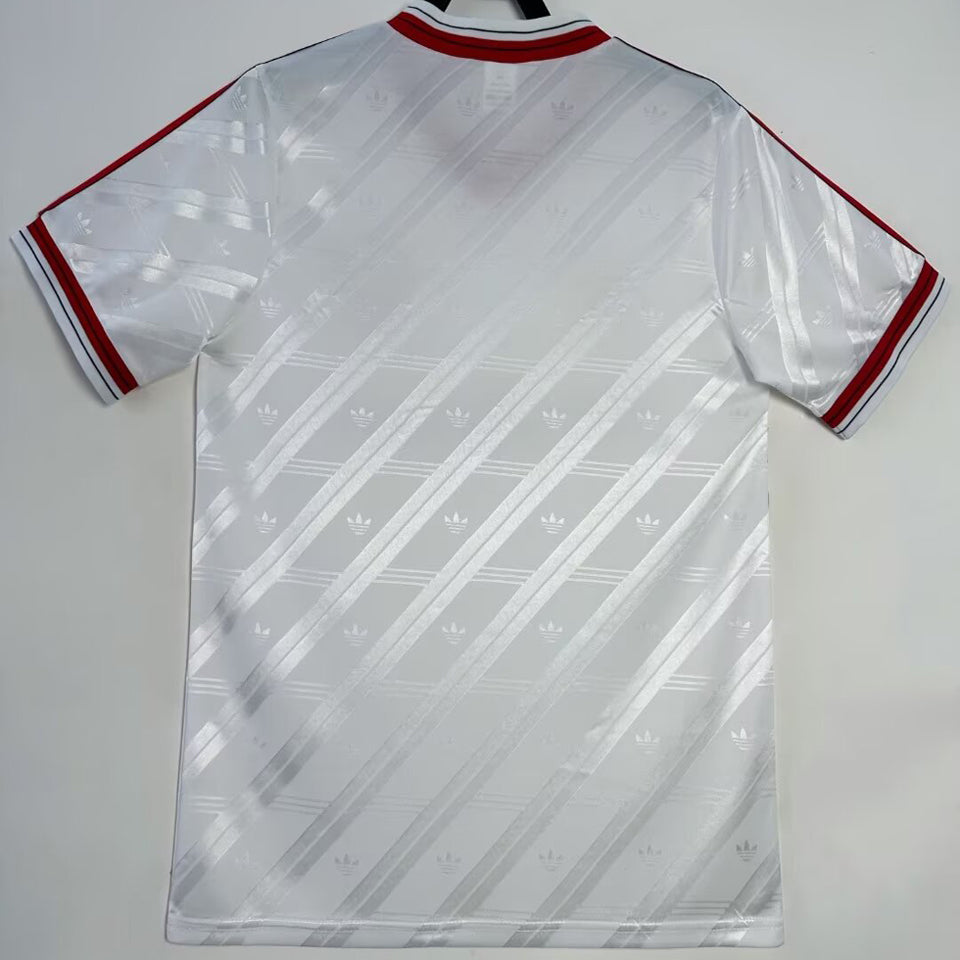 jersey 1986 manchester united visitante manga corta versión fan retro