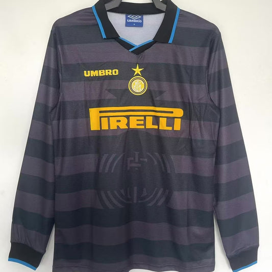 Jersey 1997/98 Inter Milan Visitante Manga larga Versión Fan Retro