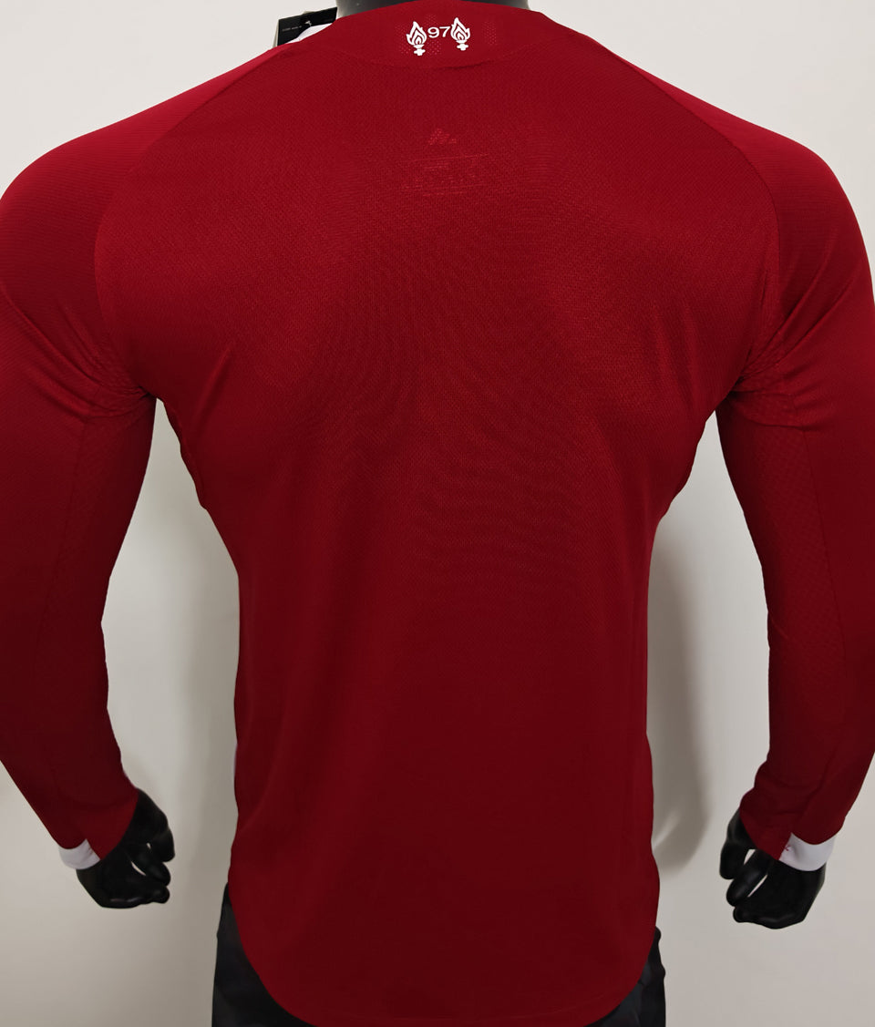 jersey 2025/26 liverpool local manga larga versión jugador