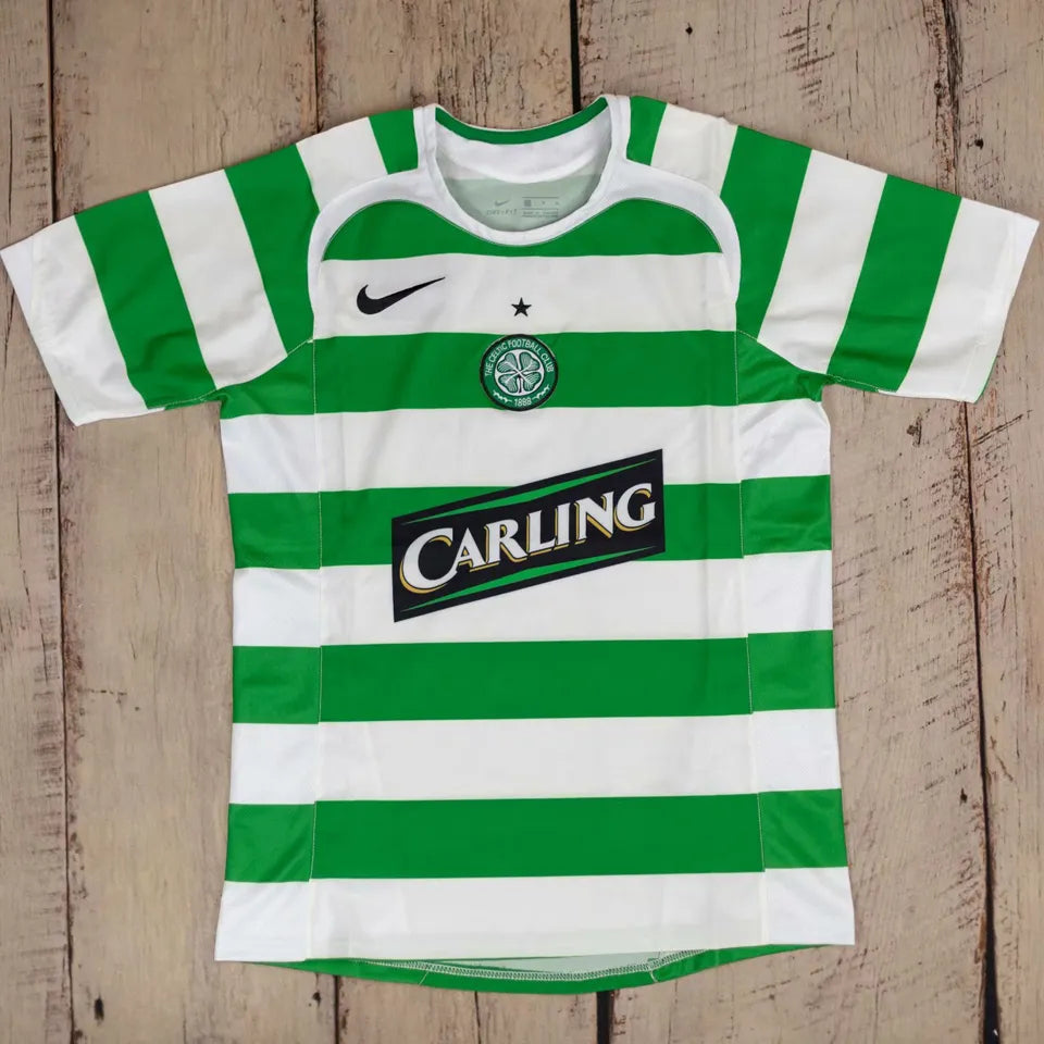 Jersey 2005/06 Celtic Local Manga corta Versión Fan Retro