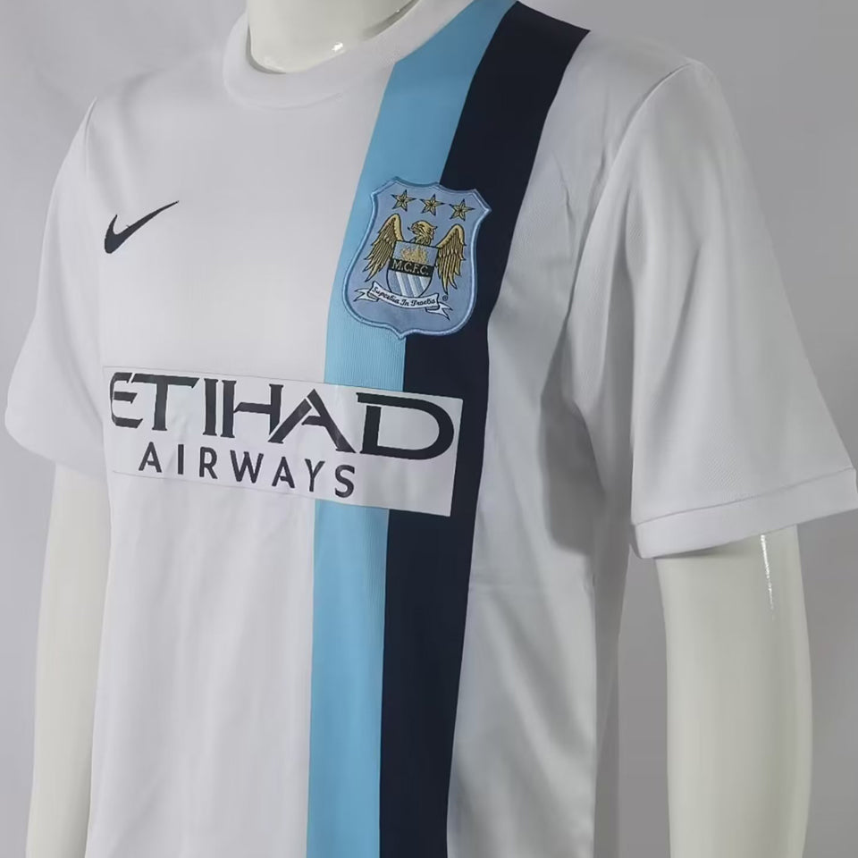 Jersey 2013/14 Manchester City Visitante Manga corta Versión Fan Retro