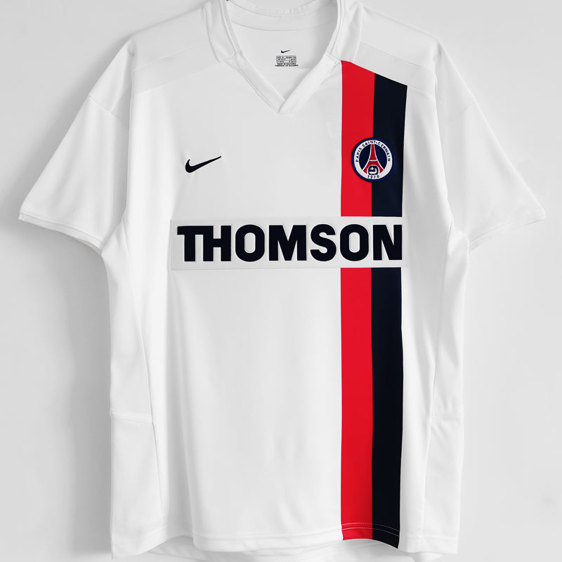 jersey 2002/2003 psg visitante manga corta versión fan retro