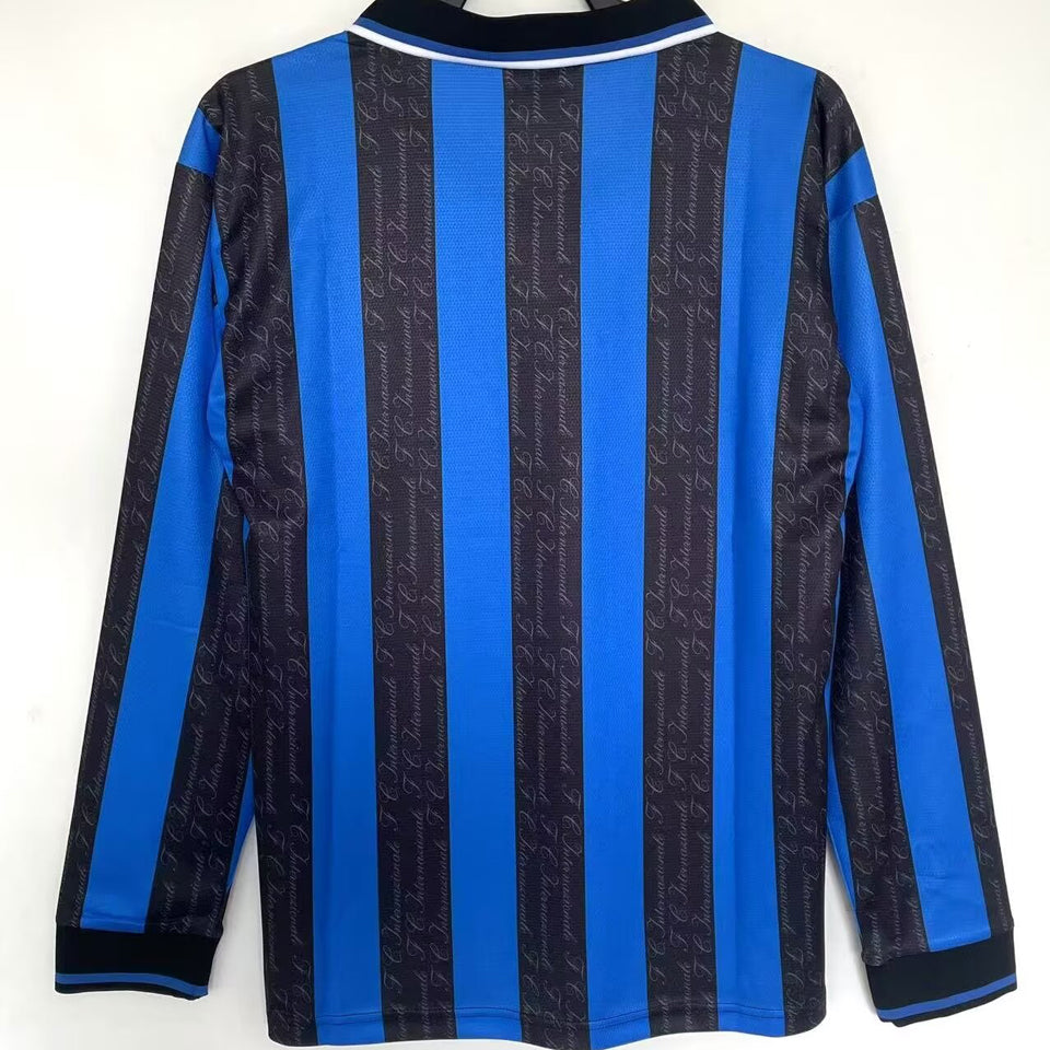 Jersey 1997/98 Inter Milan Local Manga larga Versión Fan Retro