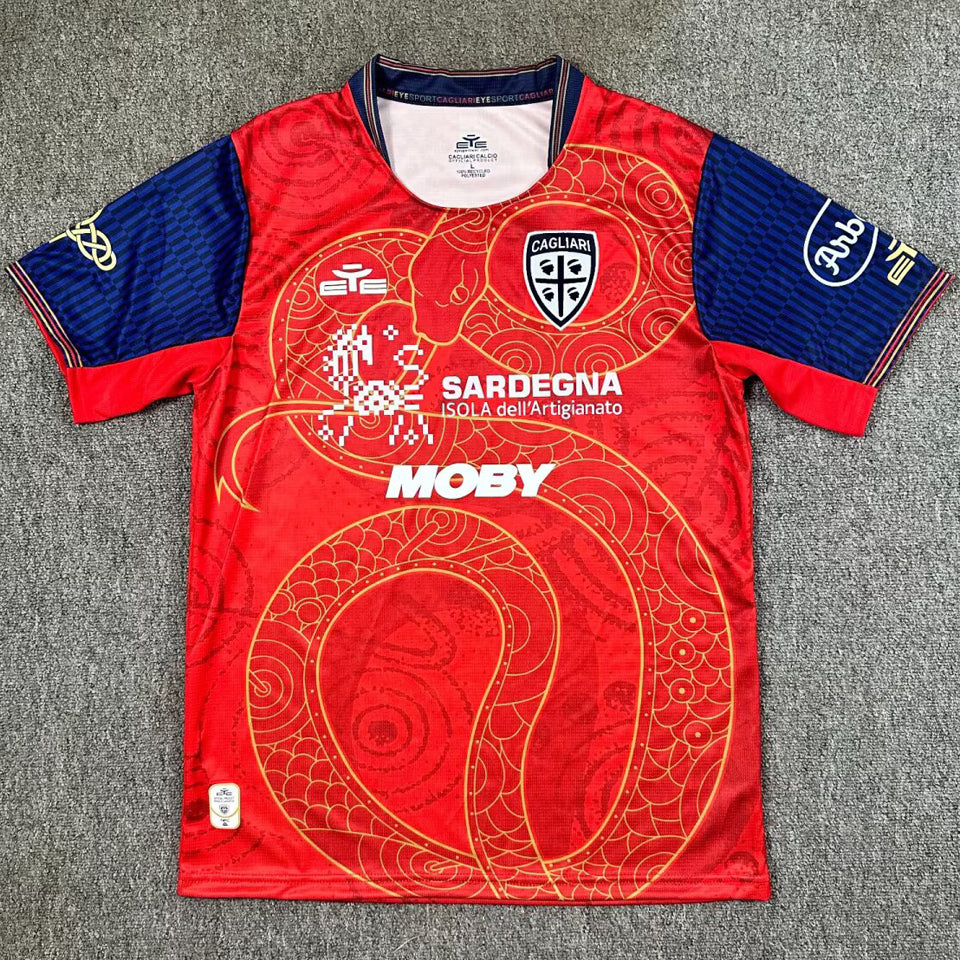 jersey 2025 cagliari especial manga corta versión fan