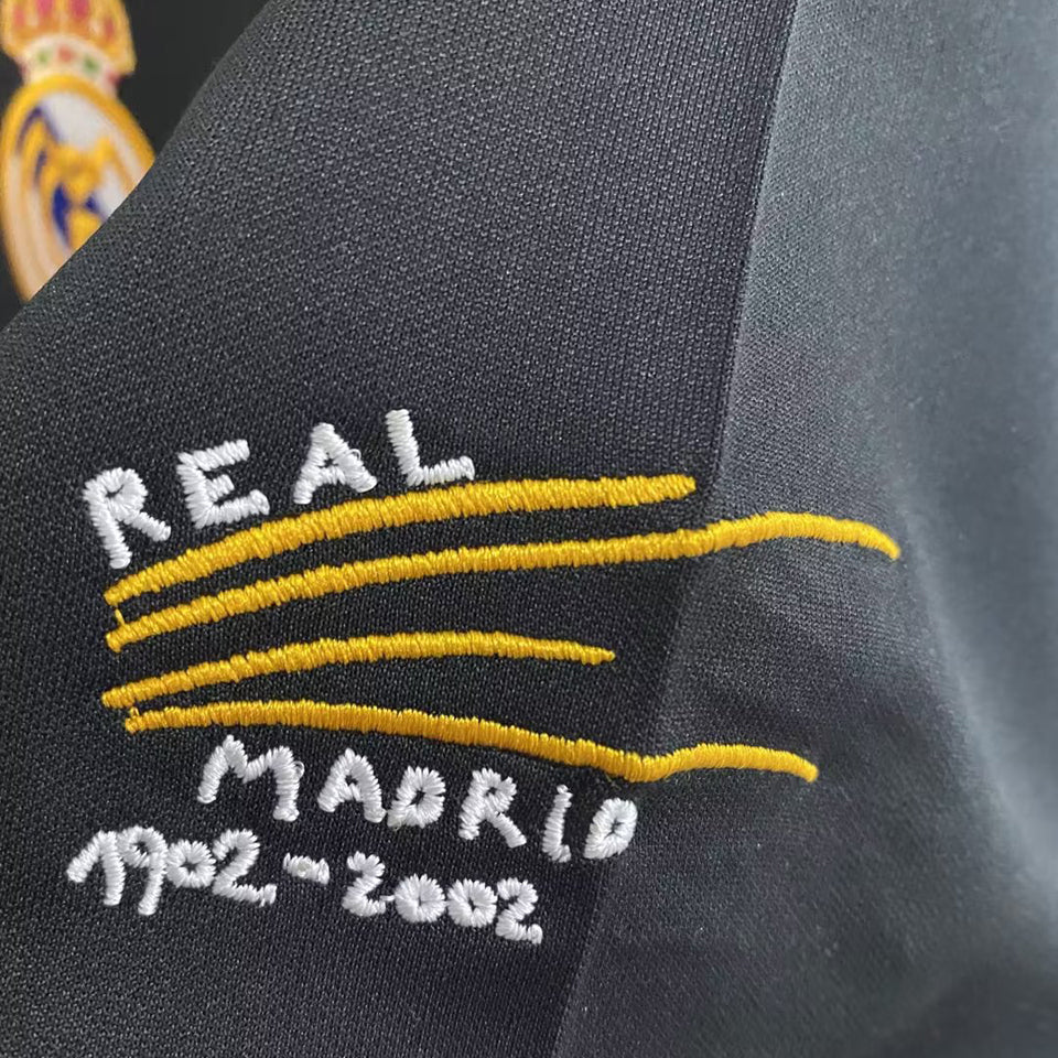 jersey 2002/03 real madrid visitante manga corta versión fan retro