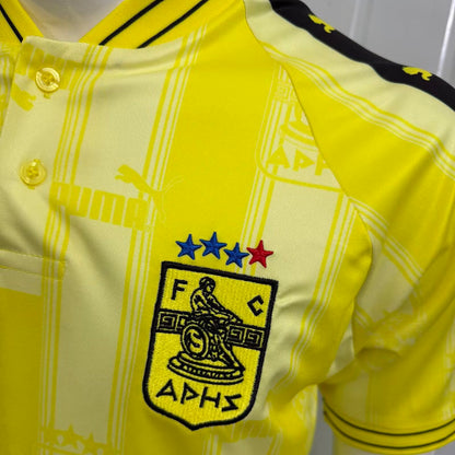 Jersey 1999/2000 Aris Thessaloniki Local Manga corta Versión Fan Retro