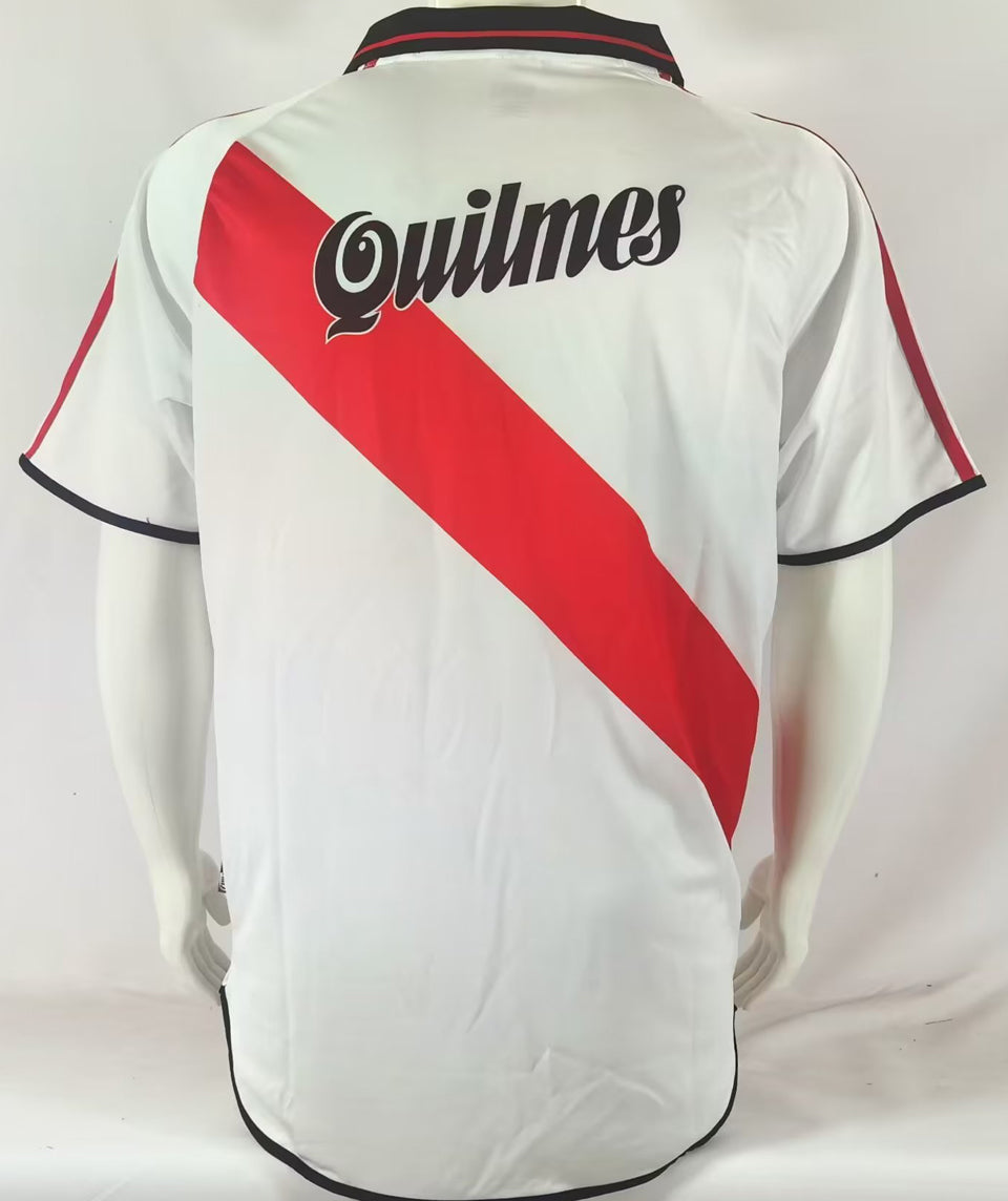 jersey 2000/2001 river plate local manga corta versión fan retro