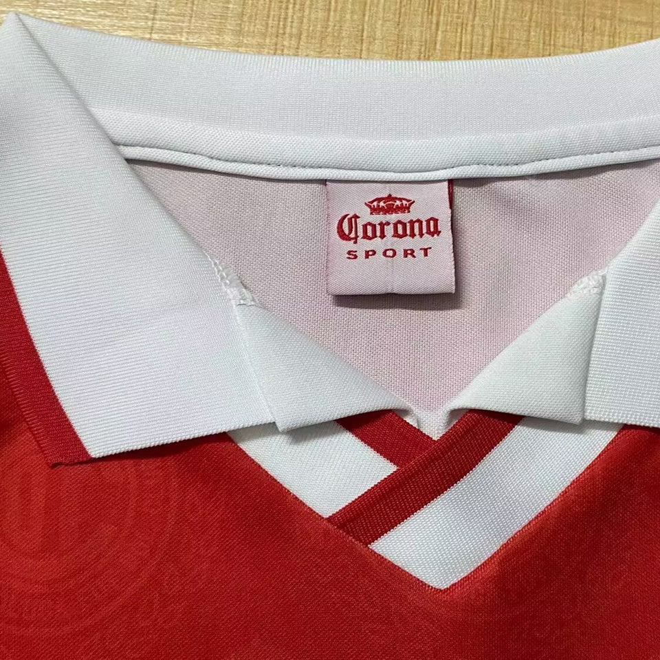 jersey 1997/1998 deportivo toluca local manga corta versión fan retro