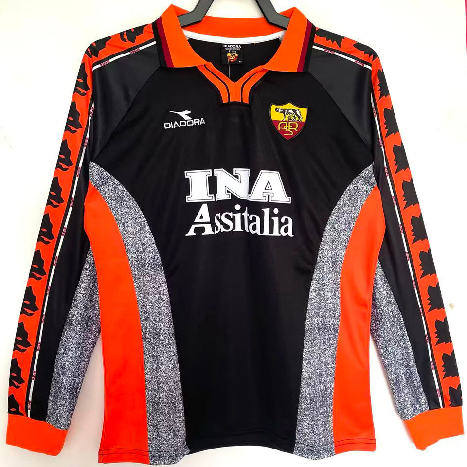jersey 1998/1999 roma tercero manga larga versión fan retro