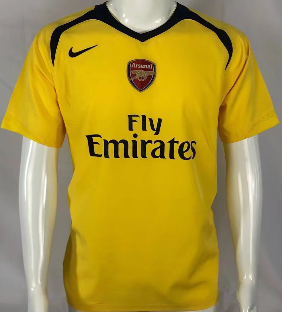 jersey 2006/07 arsenal visitante manga corta versión fan retro
