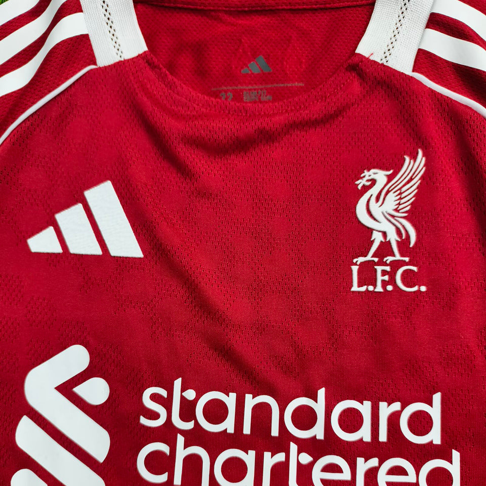 jersey 2025/26 liverpool local manga corta versión jugador