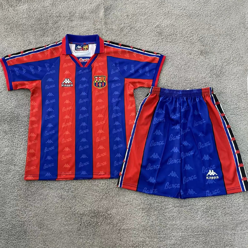 jersey 1996/97 barcelona local manga corta niño retro