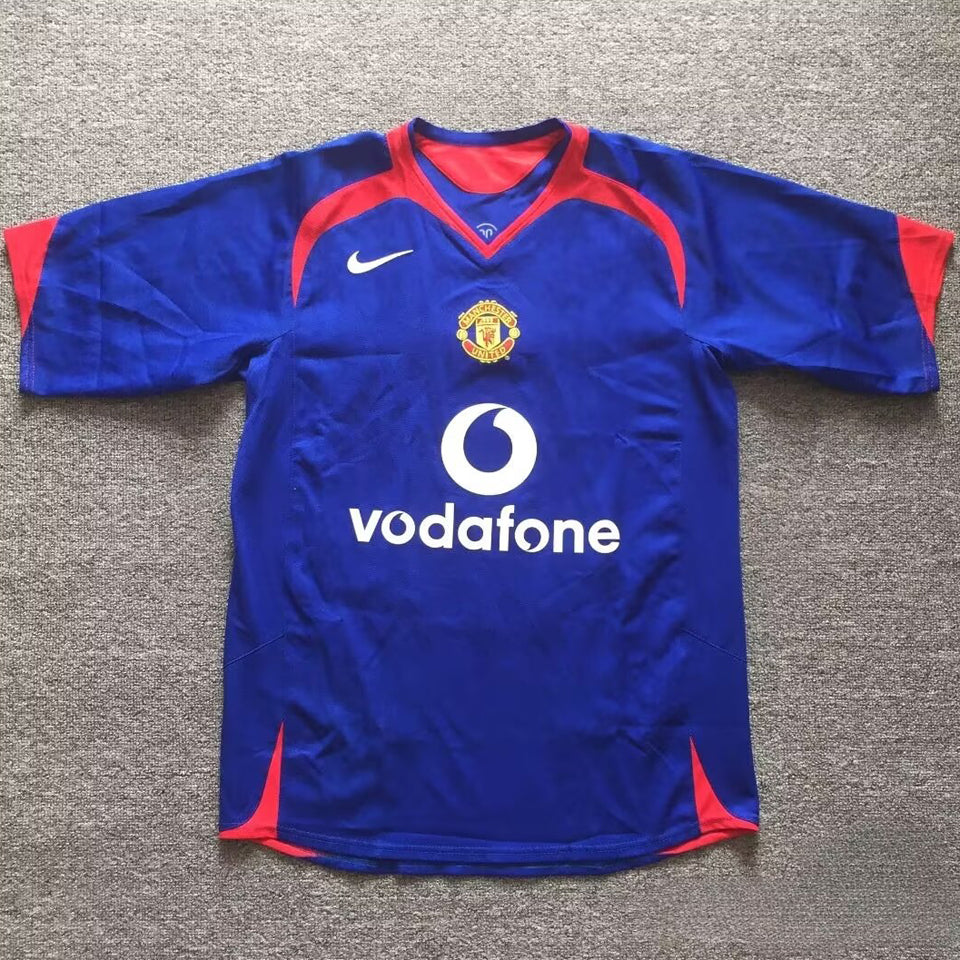jersey 2005/06 manchester united visitante manga corta versión fan retro