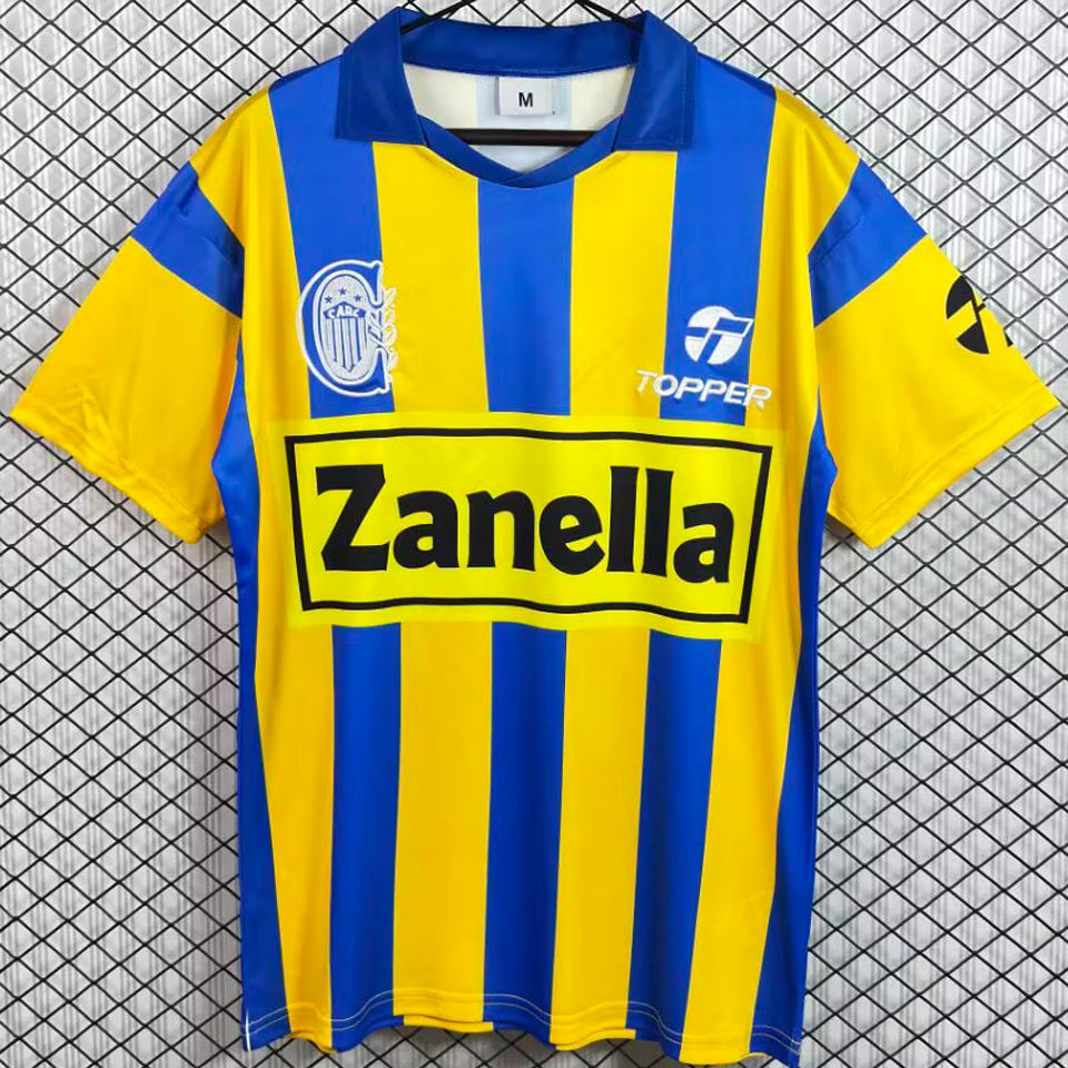 jersey 1986/1987 rosario central local manga corta versión fan retro