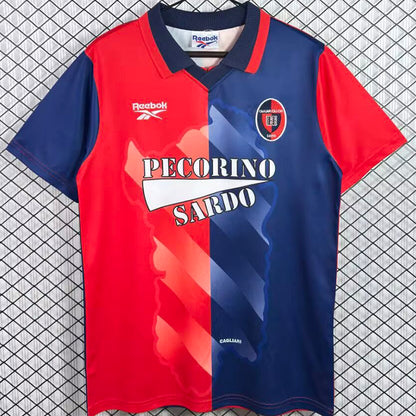 Jersey 1996/1997 Cagliari Local Manga corta Versión Fan Retro