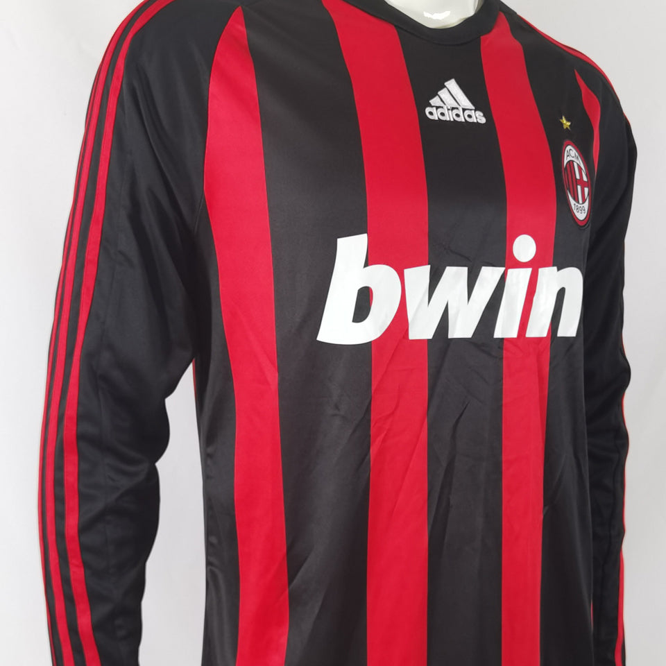 Jersey 2008/09 AC Milan Local Manga larga Versión Fan Retro