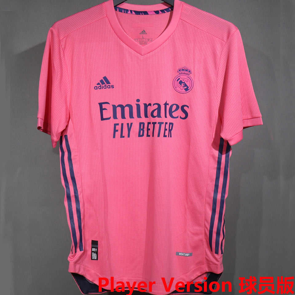 jersey 2020/21 real madrid visitante manga corta versión jugador retro