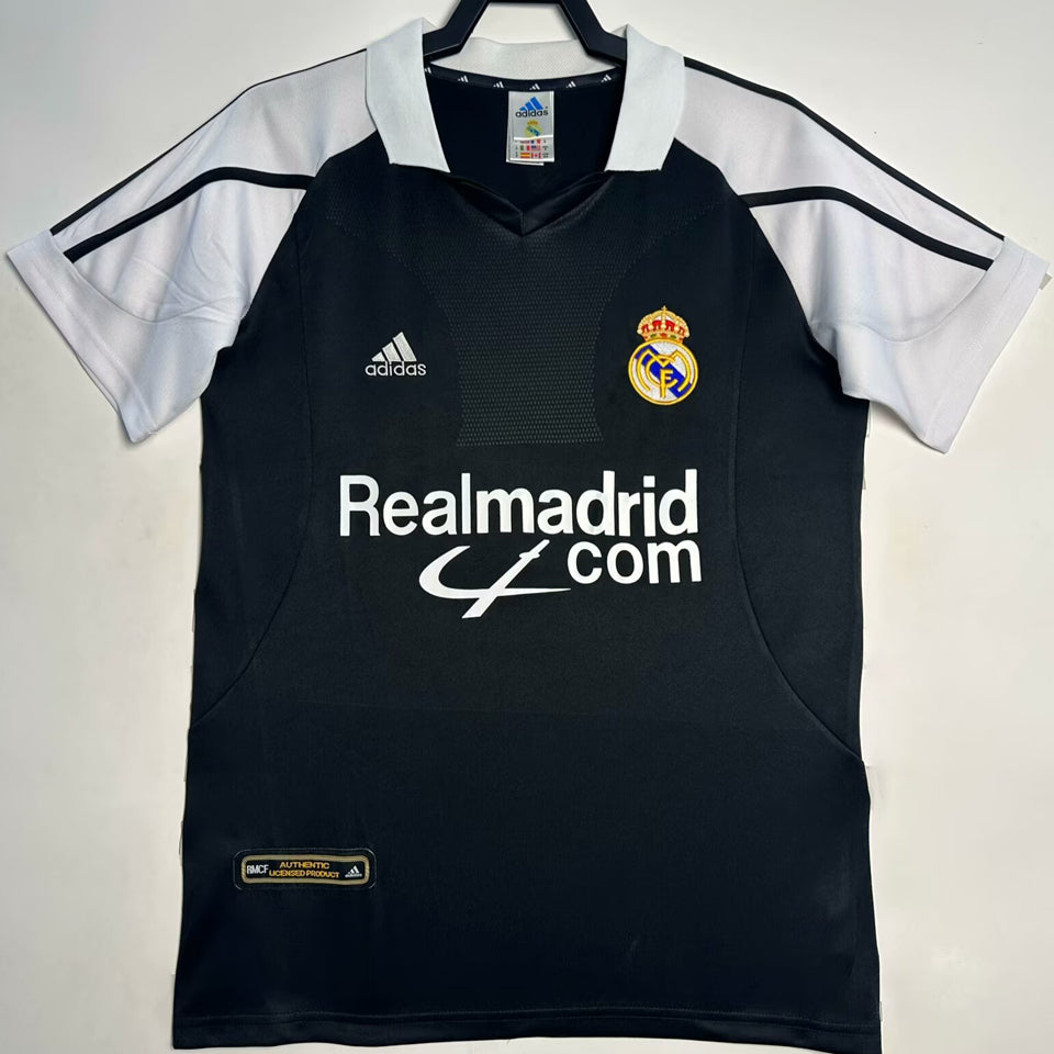 jersey 2001/02 real madrid visitante manga corta versión fan retro