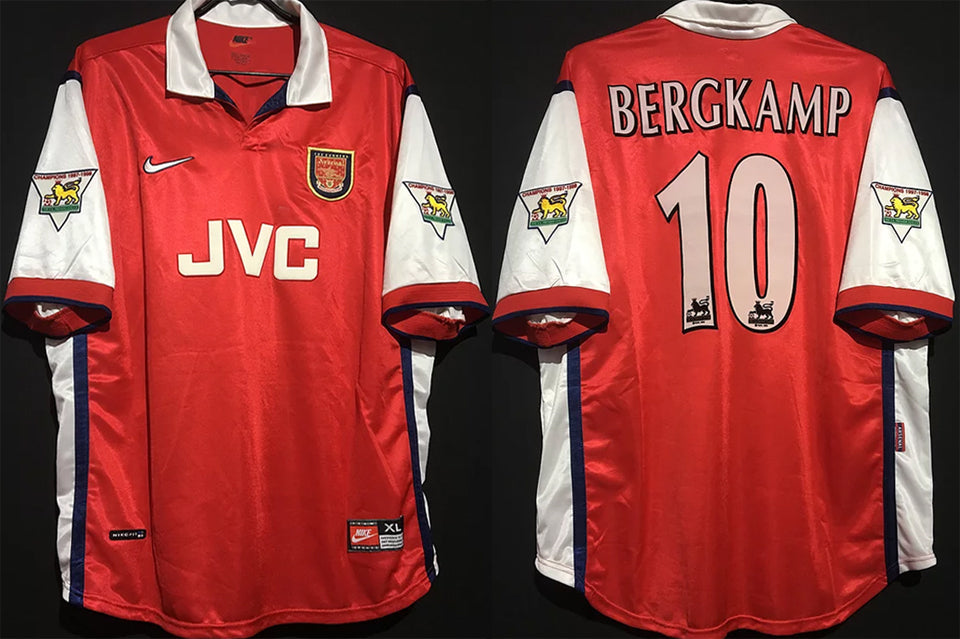 1998/99 bergkamp 10 ars home retro parches/letras