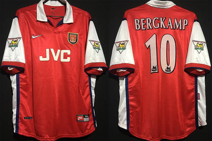 1998/99 Bergkamp 10 Ars Home Retro Parches/Letras