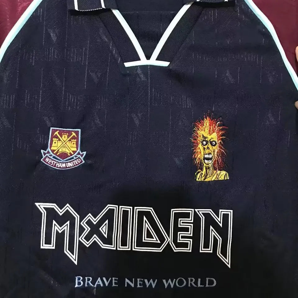 Jersey 1999 West Ham X Iron Maiden Especial Manga corta Versión Fan Retro