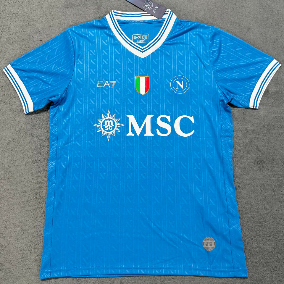 jersey 2025/26 napoli local manga corta versión fan