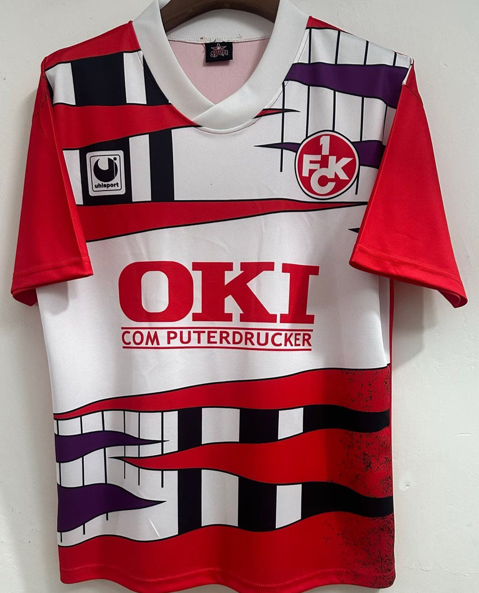jersey 1992 kaiserslautern local manga corta versión fan retro