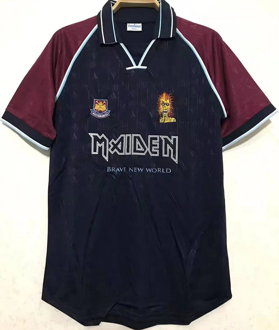 jersey 1999 west ham x iron maiden especial manga corta versión fan retro