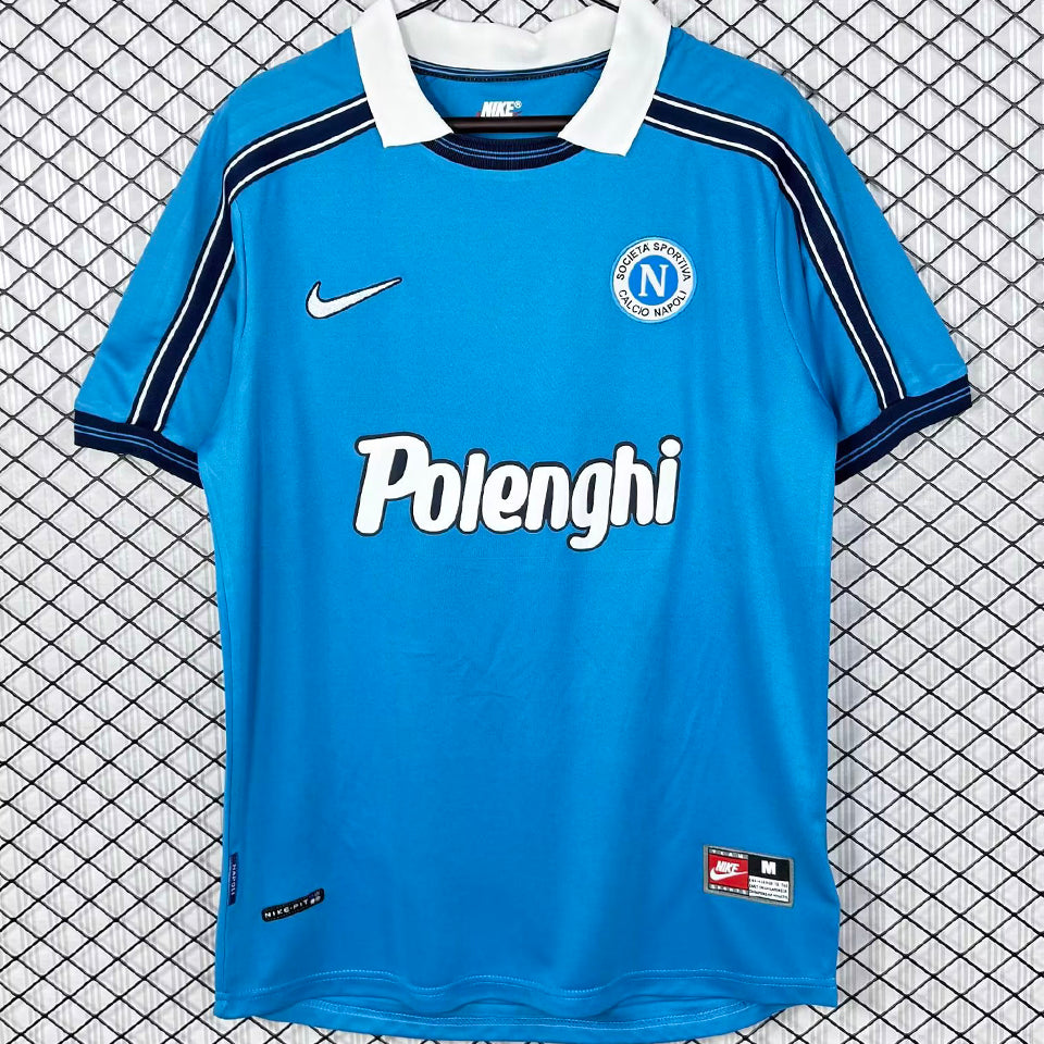 jersey 1998/1999 napoli local manga corta versión fan retro