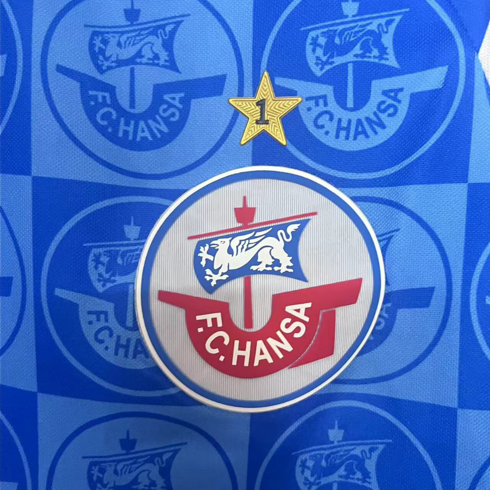 Jersey 2025/26 FC Hansa Rostock Local Manga corta Versión Fan