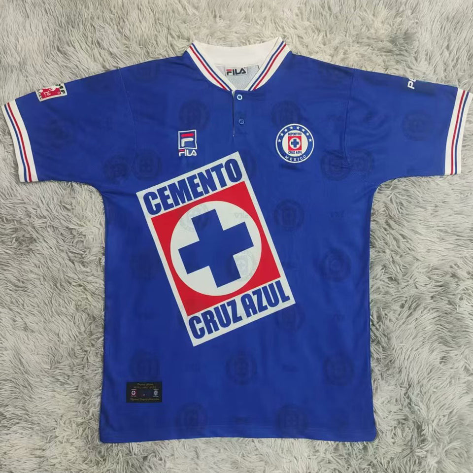 jersey 1997/98 cruz azul local manga corta versión fan retro