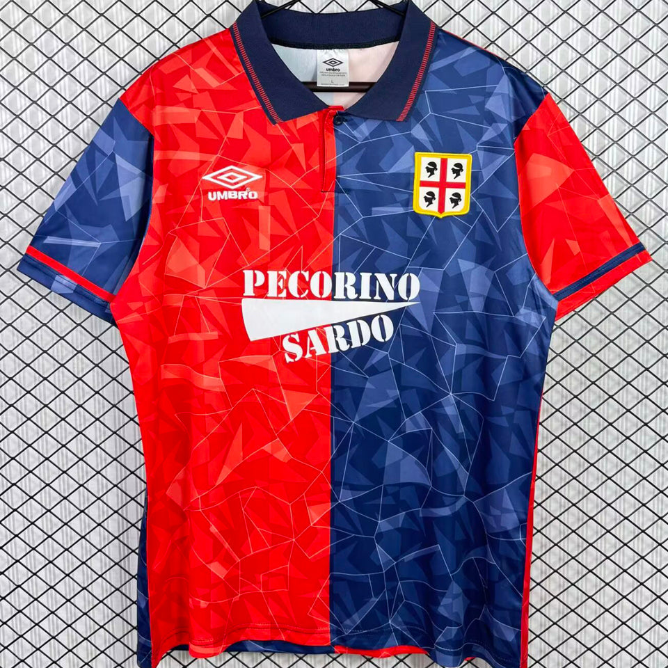 jersey 1992/1993 cagliari local manga corta versión fan retro