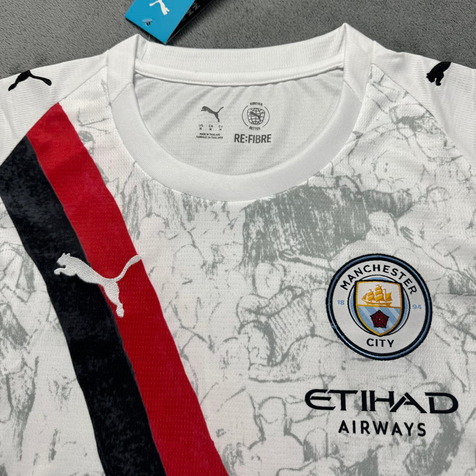 Jersey 2025/26 Manchester City Visitante Manga corta Mujer