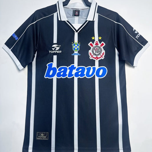 Jersey 1999 Corinthians Visitante Manga corta Versión Fan Retro
