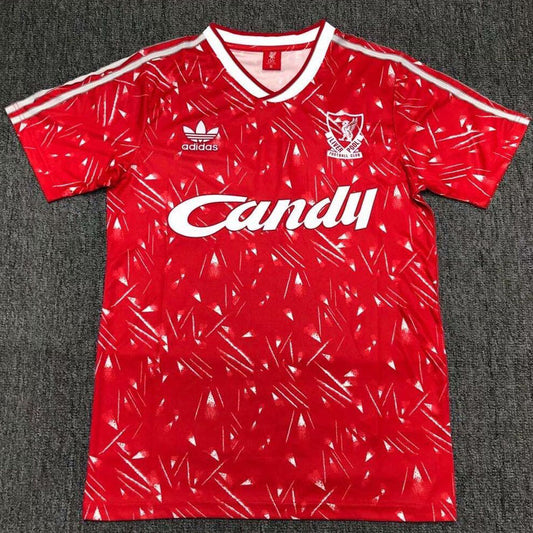 Jersey 1989/91 Liverpool Local Manga corta Versión Fan Retro