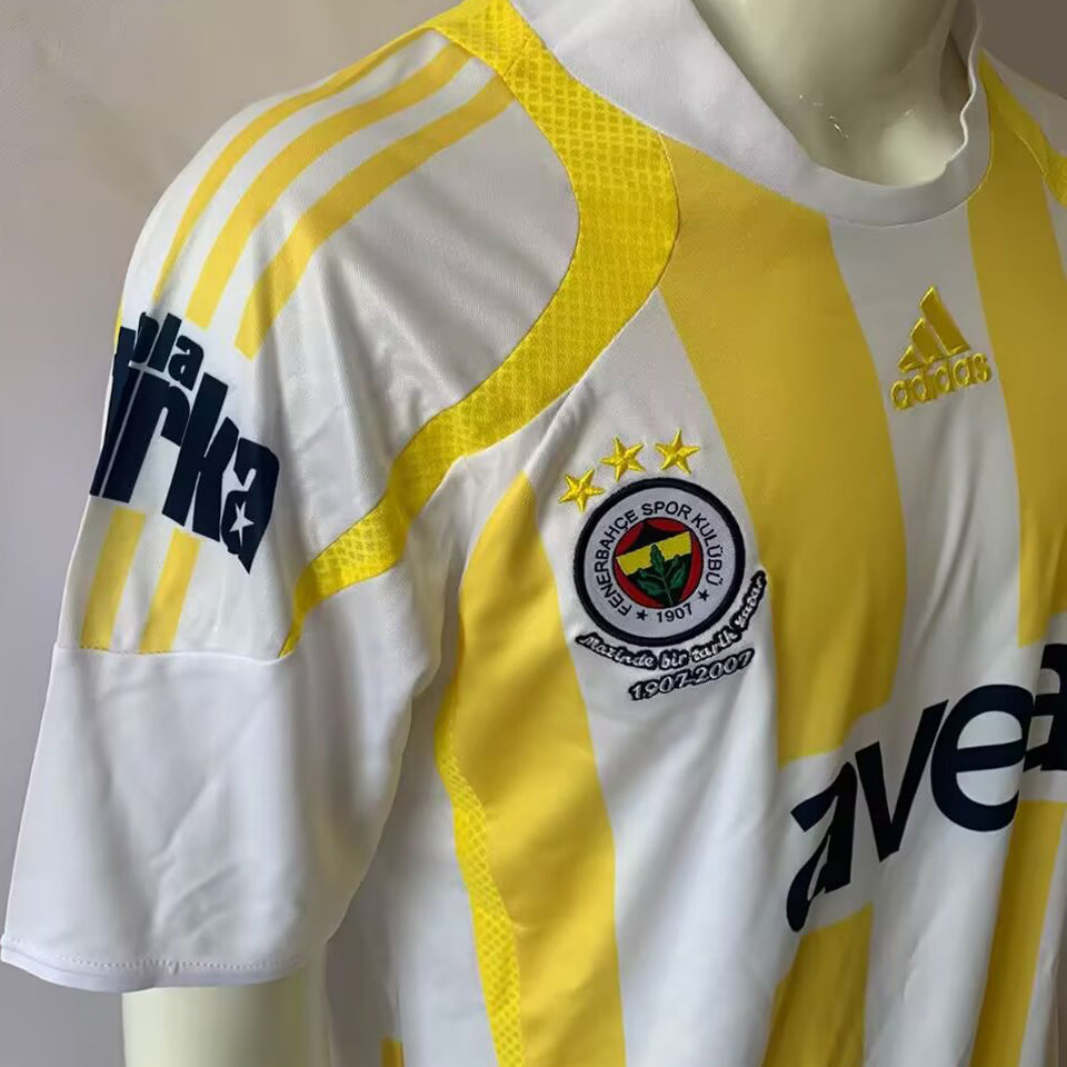 jersey 2007/08 fenerbahce visitante manga corta versión fan retro