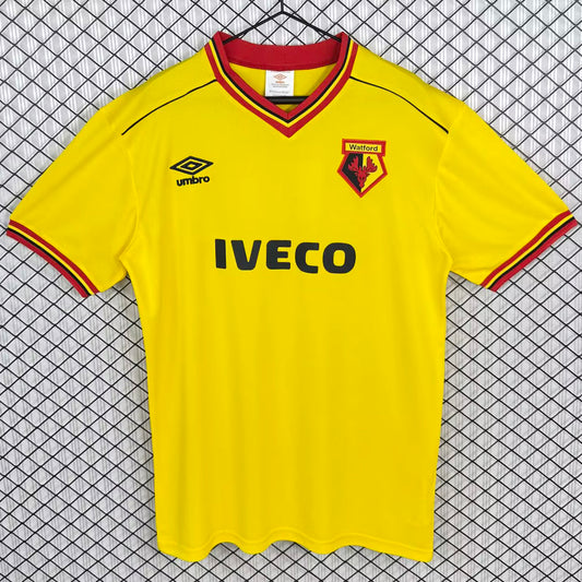 Jersey 1982/1985 Watford Local Manga corta Versión Fan Retro