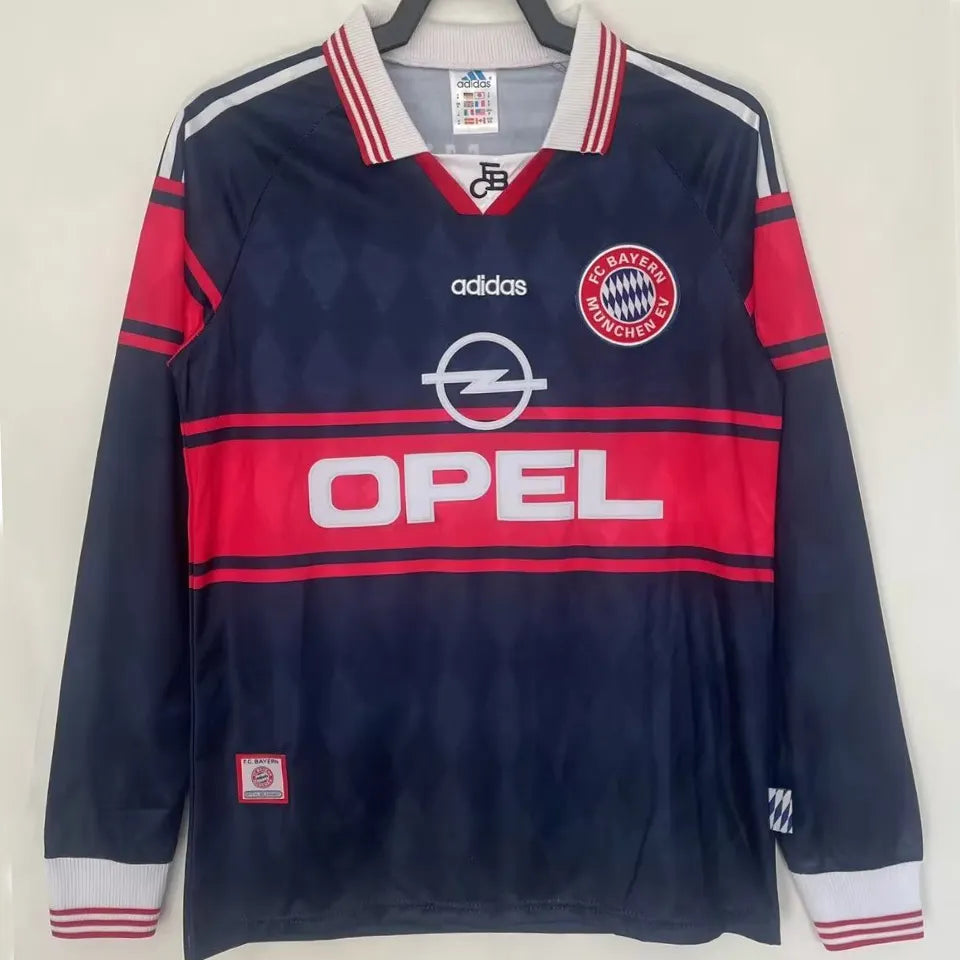 Jersey 1997/1999 Bayern Munich Local Manga larga Versión Fan Retro