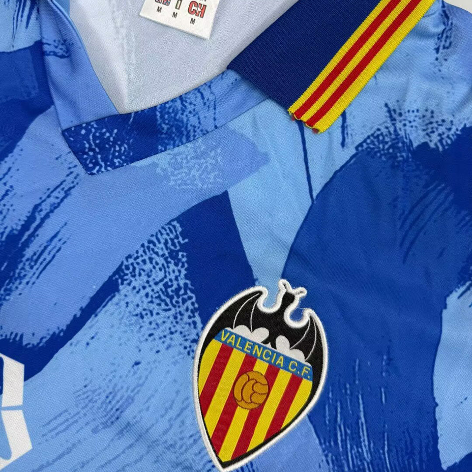 jersey 1990/1991 valencia visitante manga corta versión fan retro