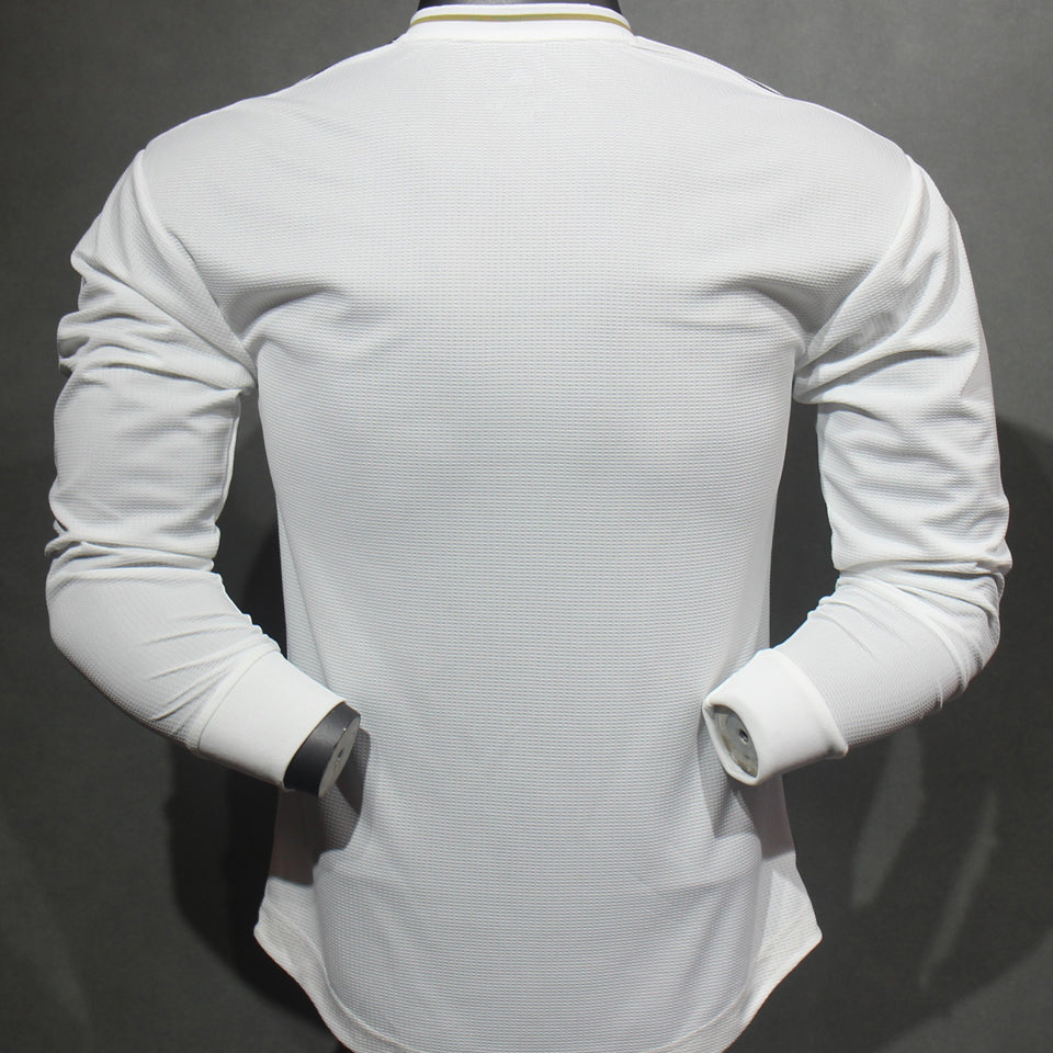 jersey 2019/20 real madrid local manga larga versión jugador retro
